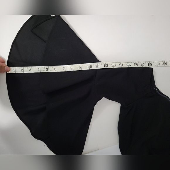 Calvin Klein Black Off the Shoulder 3/4 Bell Sleeve Whimsigoth Sheath Dress - Picture 9 of 15